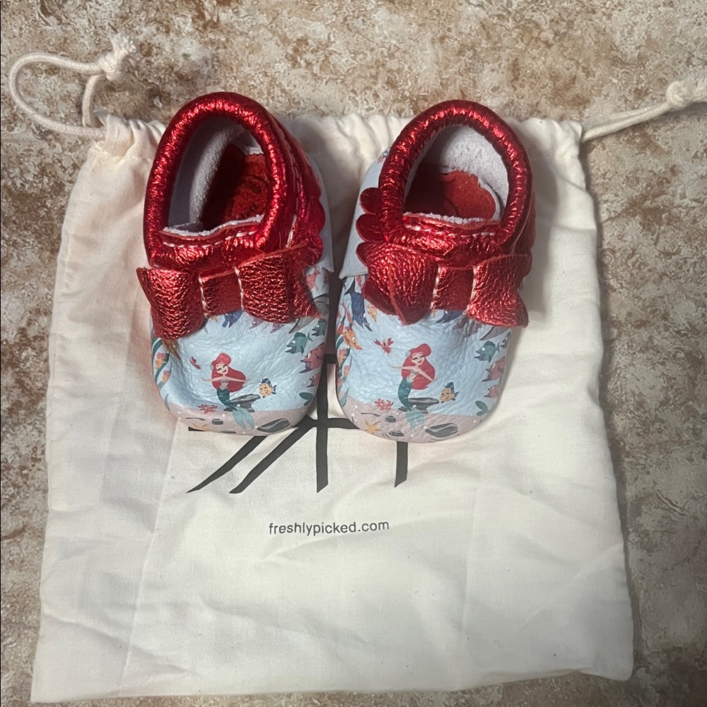 Disney x Freshly Picked Ariel Baby Moccasins